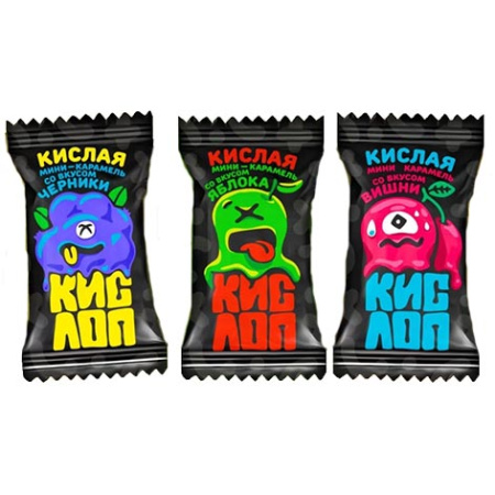 Мини карамель Кислоп микс Новинка! 1 кг.