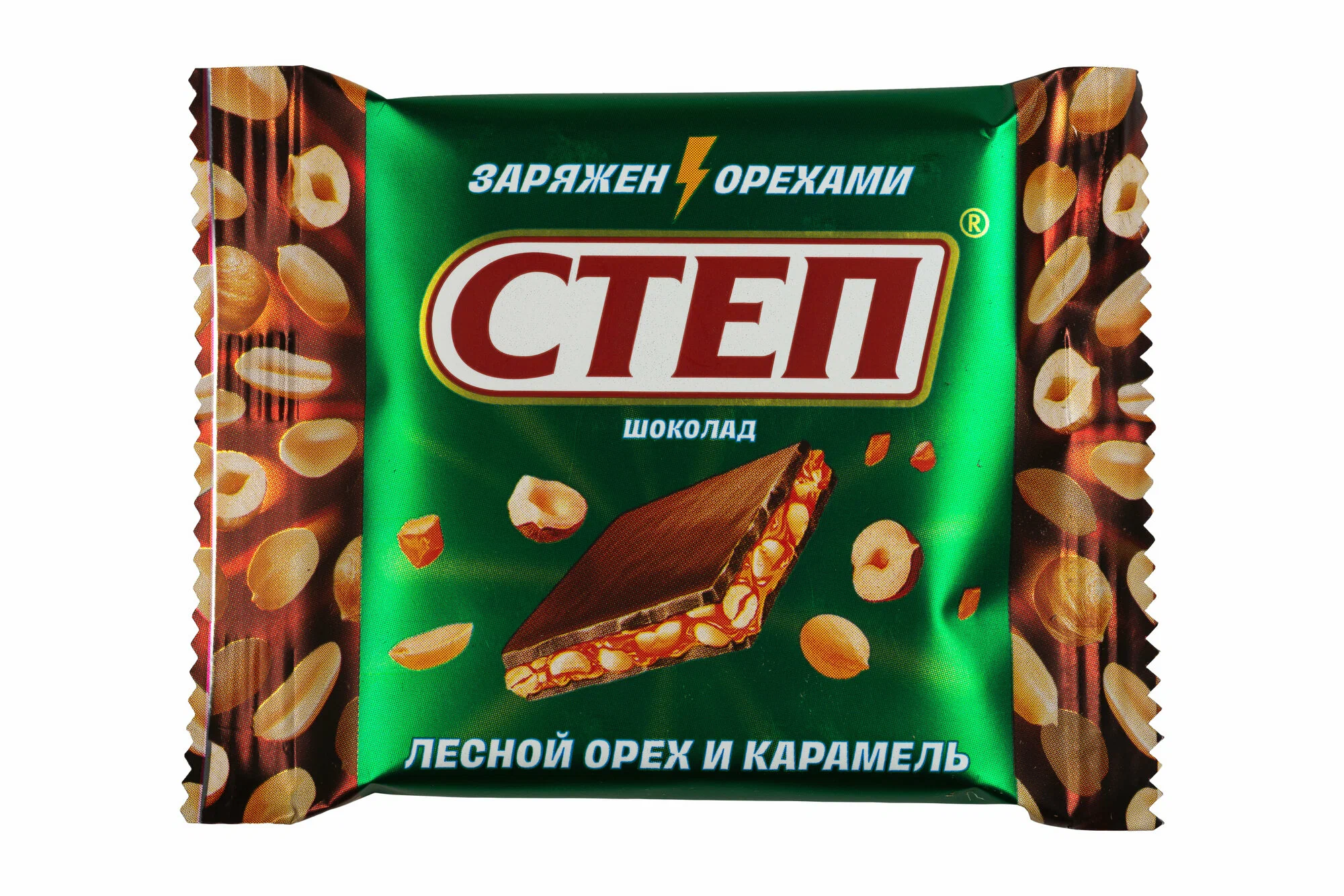 Молочный шоколад «Степ» с лесным орехом 50 гр