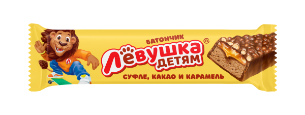   Батончик «Лёвушка детям» конфеты глазированные с суфле и карамелью 42 гр