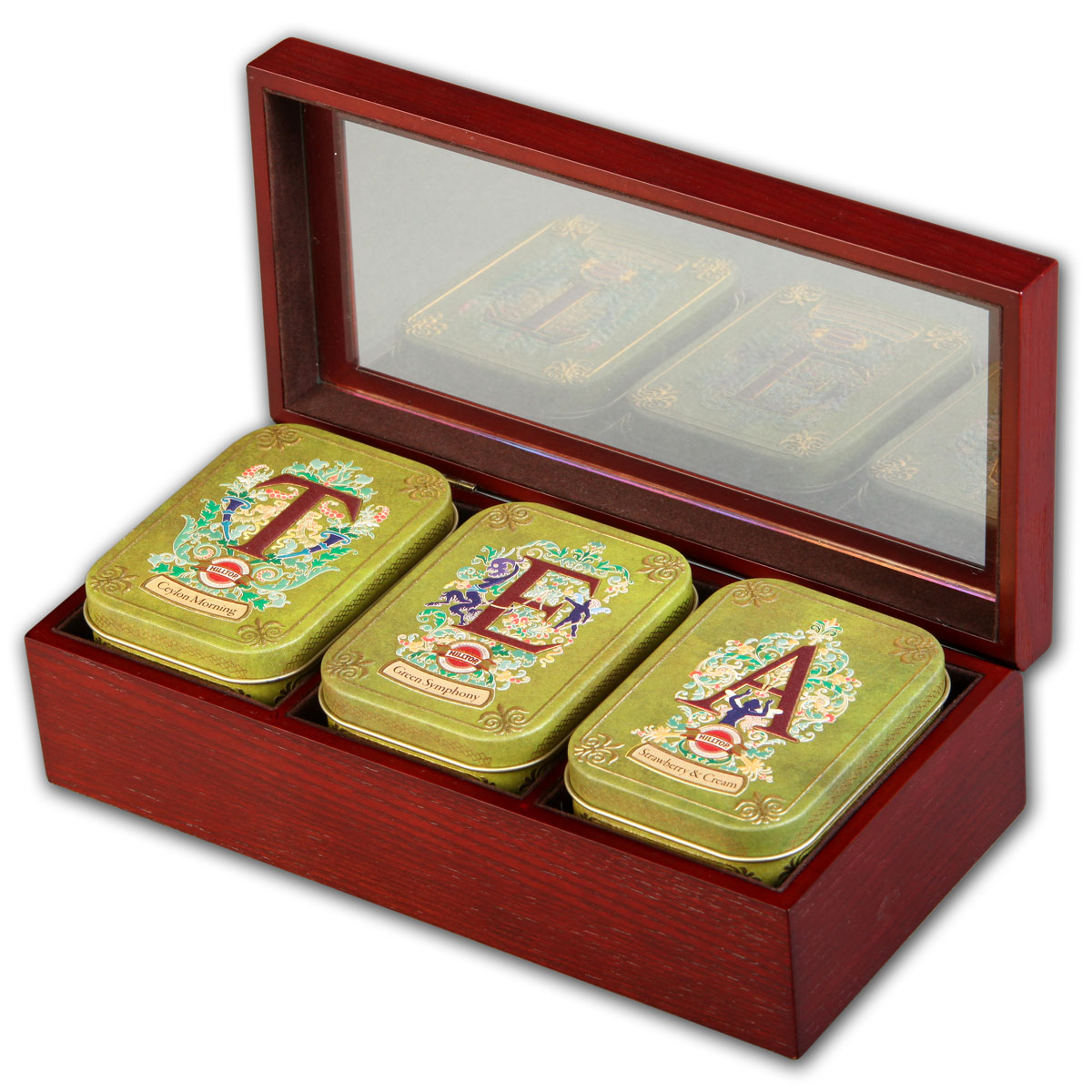 Hilltop "Tea" набор зеленого и черного листового чая в подарочной шкатулке, 150 г.