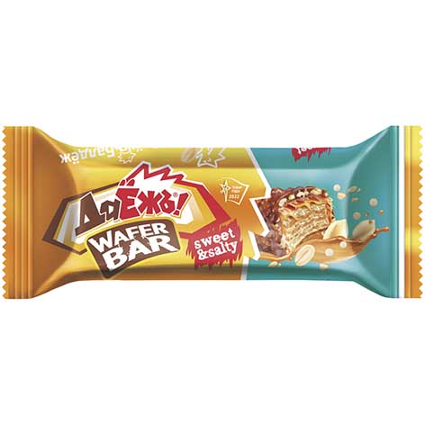 Батончик Даёжъ Wafer bar с карамелью, арахисом и солеными кранчами 40 гр