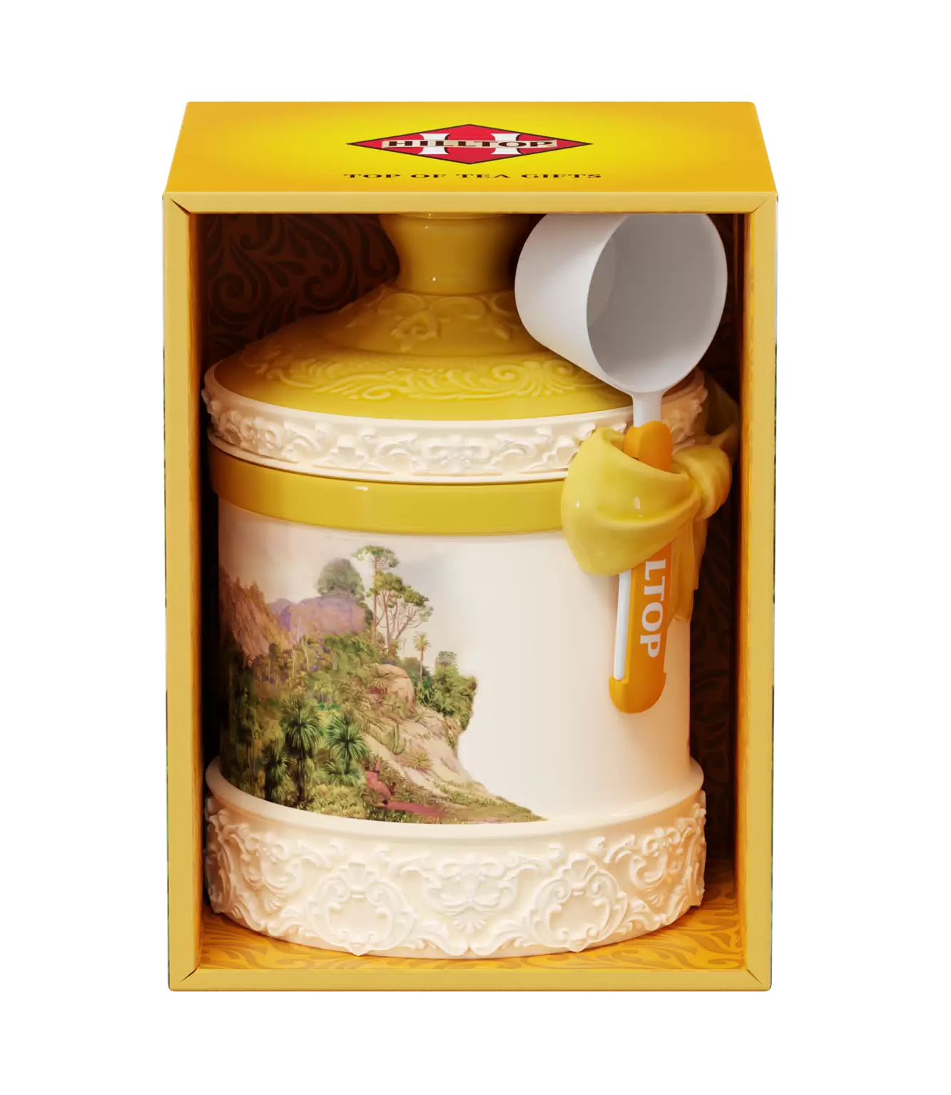 Чай Hilltop керамическая чайница с ложкой, 50 г
