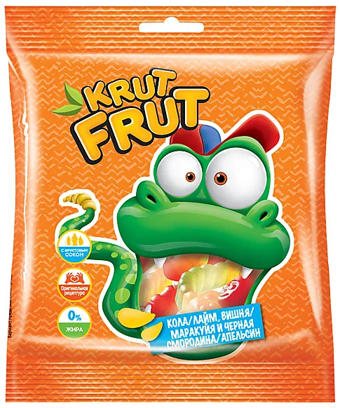 «KrutFrut», мармелад жевательный в виде забавных змеек, 70 гр