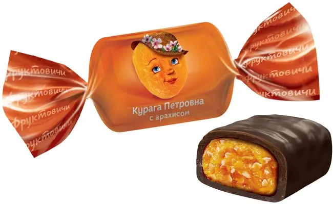 «Фруктовичи», конфеты «Курага Петровна» с арахисом в темной глазури 1 кг