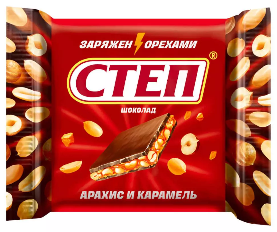 Шоколад Степ мол.с начинкой 50 гр