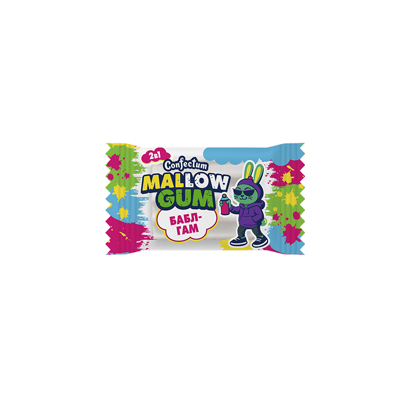 Маршмеллоу с жевательным мармеладом «Confectum MallowGum» со вкусом бабл-гам, 3 гр 