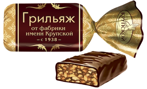Грильяж от фабрики им. Н. К. Крупской 1 кг.