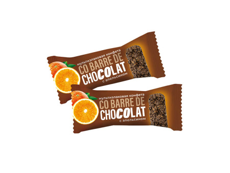 Конфеты Мультизлаковые Co barre de Chocolat с апельсином 1 кг