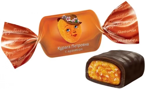 «Фруктовичи», конфеты «Курага Петровна» с арахисом в темной глазури 1 кг