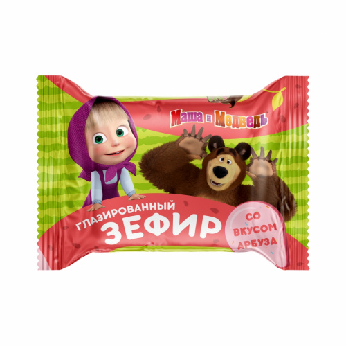  Зефир глазированный "Маша и Медведь" со вкусом арбуза"