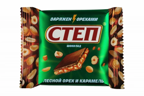 Молочный шоколад «Степ» с лесным орехом 50 гр