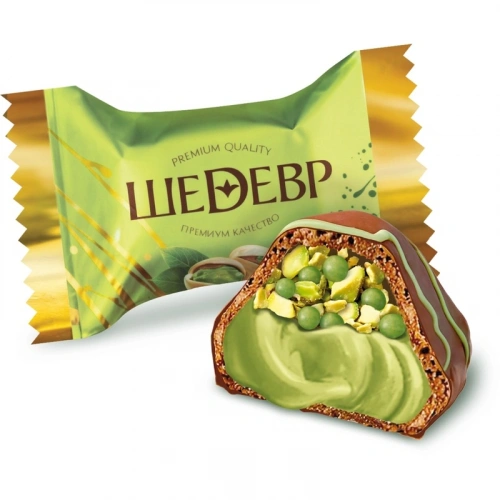 Конфеты Essen Премиум Шедевр с фисташкой и криспи