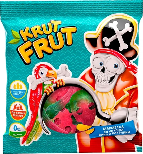 «KrutFrut», мармелад жевательный в форме черепов и костей, 70 гр