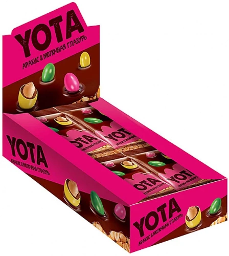 «Yota», драже арахис в молочно-шоколадной и сахарной глазури, 40 гр.