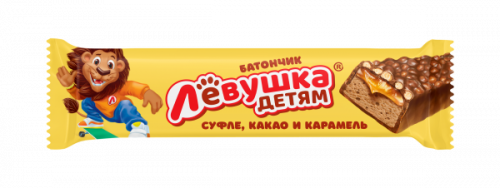   Батончик «Лёвушка детям» конфеты глазированные с суфле и карамелью 42 гр
